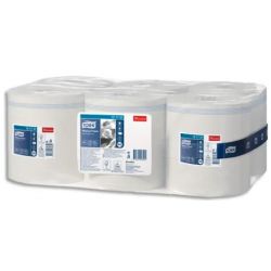 TORK Lot de 6 Bobines papier d'essuyage Plus à dévidage central M2 275 mètres, non prédécoupé Blanc