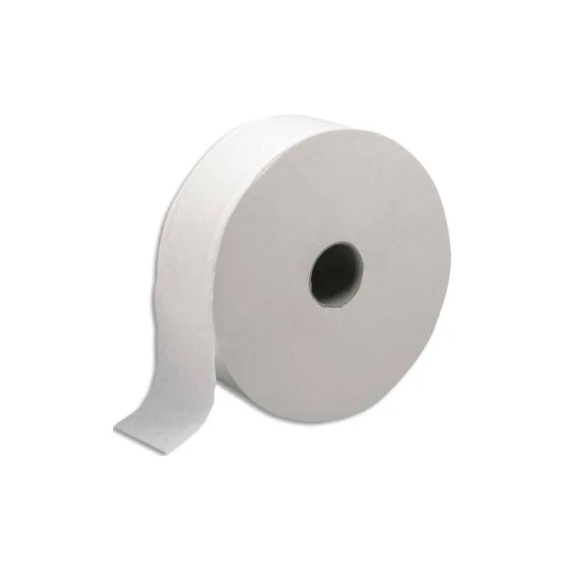 TORK Paquet de 6 rouleaux de Papier toilette Jumbo 2 plis pure cellulose, 1900 formats L380m Blanc