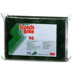 SCOTCH-BRITE Tampon récurant Vert récurant puissant et résistant - Dim. 15,8 x 0,8 x 9,5 cm 11004