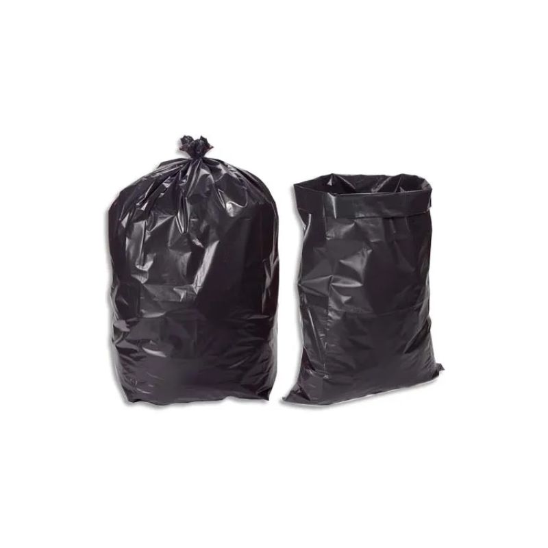  Boîte de 100 sacs poubelles 130 litres Noir très résistant 75 microns