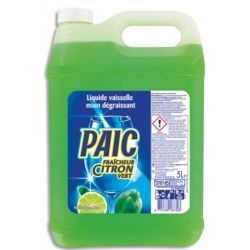  PAIC CITRON Bidon de 5 litres de liquide vaisselle main parfumé citron Vert