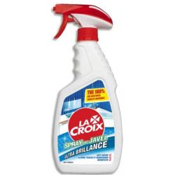  LA CROIX Spray avec Javel 500 ml pour Salle de bain, anti-tartre, élimine trace et moisissure, désinfecte
