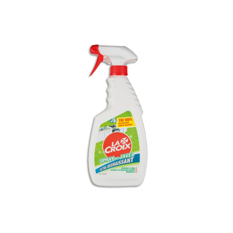 LA CROIX Spray 500 ml Javel ultra dégraissante Bactéricide Fongicide