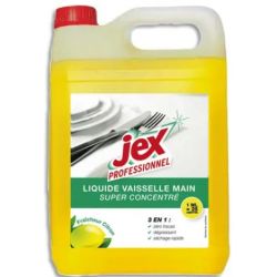 JEX PROFESSIONNEL Bidon de 5 litres de liquide vaisselle main citron