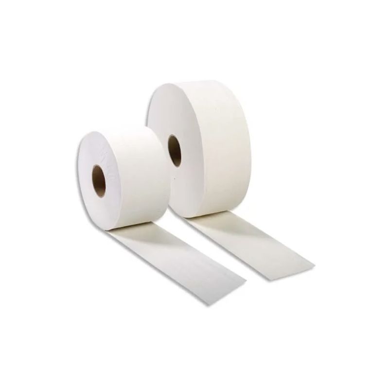 Colis de 12 Bobines de papier toilette 2 plis Blanc Longueur 170 mètres x D19 cm, mandrin D6 cm