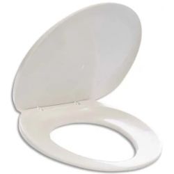 DURABLE Abattant WC universel en polypropylène Blanc - L390 x H40 x P450 mm