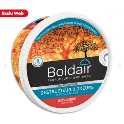 BOLDAIR Pot 300g Gel destructeur d'odeurs bois ambré