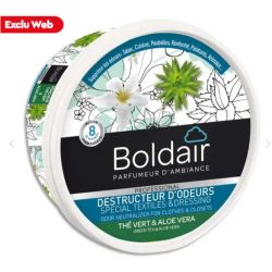 BOLDAIR Pot 300g Gel destructeur d'odeurs thé Vert et Aloe vera