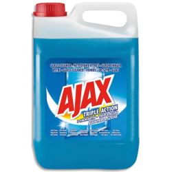 AJAX Bidon 5 Litres Nettoyant vitres et surfaces modernes Bleu 3en1 anti-traces, dégraissant, anti-goutte