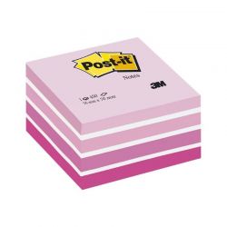 POST-IT Cube Light PLAISIR 7,6 x 7,6 cm - 450 feuilles - Rose