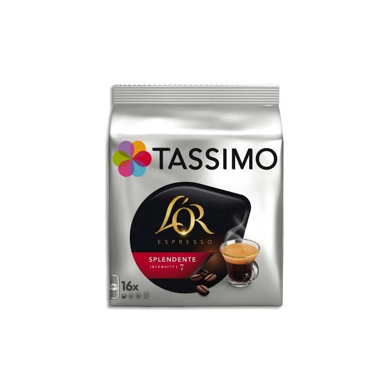 TASSIMO Sachet 16 doses de café torréfié moulu L'OR Expresso Splendente