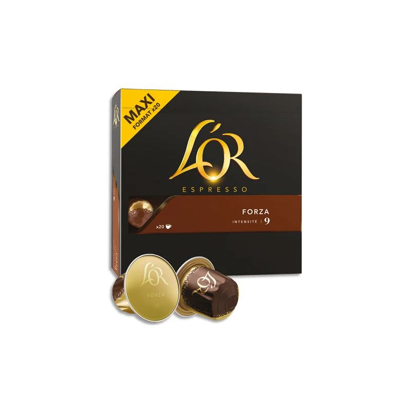 L'OR Boîte de 40 dosettes de 208g de café moulu Arabica Espresso