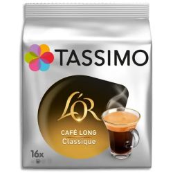 TASSIMO Sachet 16 doses de café L'OR Long Classique