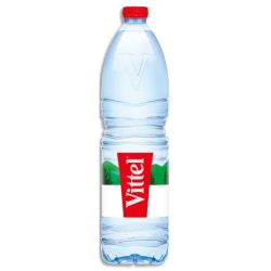 VITTEL Bouteille plastique d'eau d'1,5 litre minérale plate