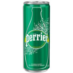 PERRIER Canette d'eau pétillante 33 cl minérale