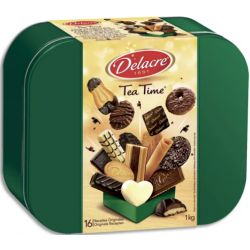 DELACRE Boîte d'1kg de biscuits Tea Time