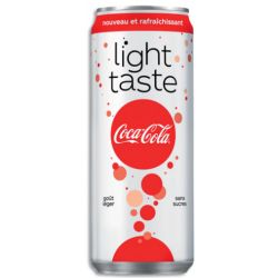 COCA-COLA Light canette Slim de boisson gazeuse pétillante de 33 cl