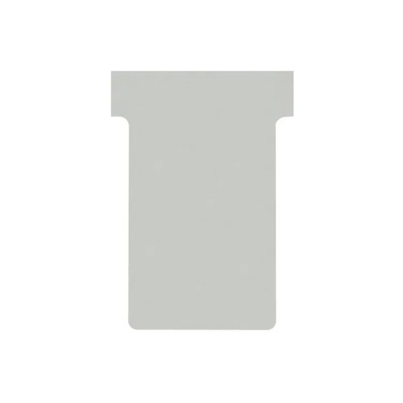 NOBO Etui de 100 fiches T en carton, 170 g/m2, indice 2, gris