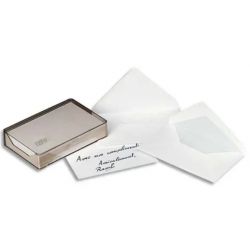 GPV Boîte de 500 enveloppes visite gommées format 90x140 mm 100 grammes Blanc