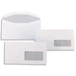 GPV Boîte de 1000 enveloppes 114x229mm Blanches fenêtre 35x100 80g