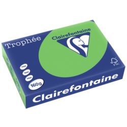 CLAIREFONTAINE Ramette de 250 feuilles papier couleur TROPHEE 160 grammes format A4 vert menthe 1025