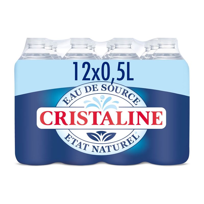Cristaline : eau de source (50cl)