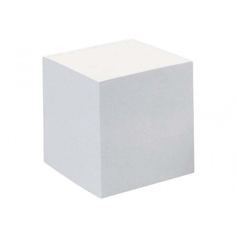 QUO VADIS Recharge bloc cube Blanc 9x9x7,5cm 590 feuilles mobiles 80g PEFC