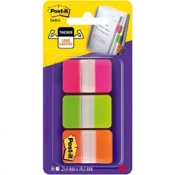 POST-IT Marque-pages rigides (3x22) couleurs vives