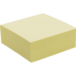 PERGAMY Bloc cube de 320 feuilles repositionnables dimensions 7,6x7,6cm. Coloris jaune