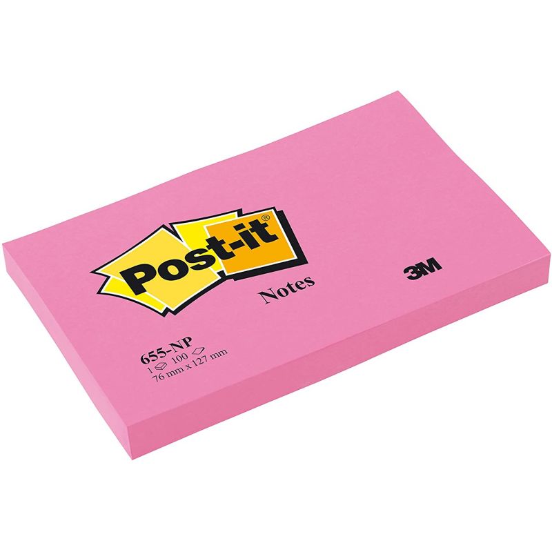 POST-IT® Notes Super Sticky Rose Flamingo 76 x 127 mm. Lot de 6 blocs