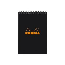 RHODIA Bloc couverture Noire n°16 format 14.8x21cm réglure 5x5