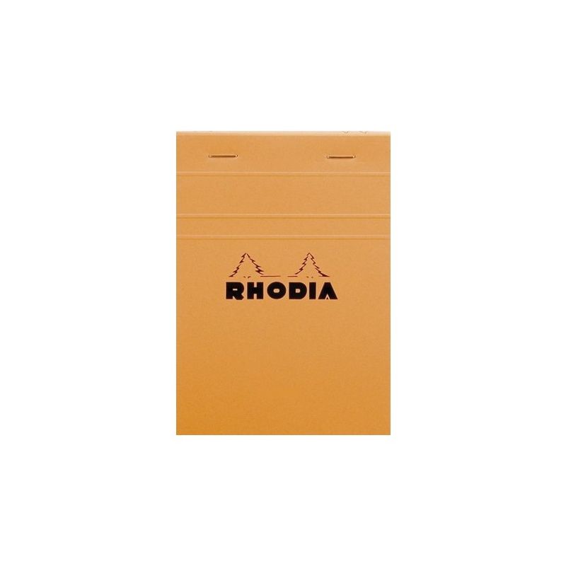 RHODIA Bloc de direction couverture Orange 80 feuilles (160 pages) format A6 réglure 5x5