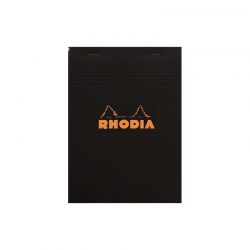 RHODIA Bloc de direction couverture Noire 80 feuilles (160 pages) format A5 réglure 5x5