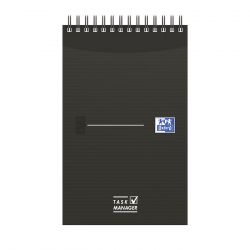 OXFORD Bloc TASK MANAGER spirale Couvertures carte 140 pages ligné 12,5x20cm