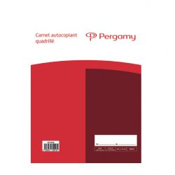 PERGAMY Carnet quadrillé 5x5mm format 14,8x21cm. 50 feuilles autocopiantes en dupli