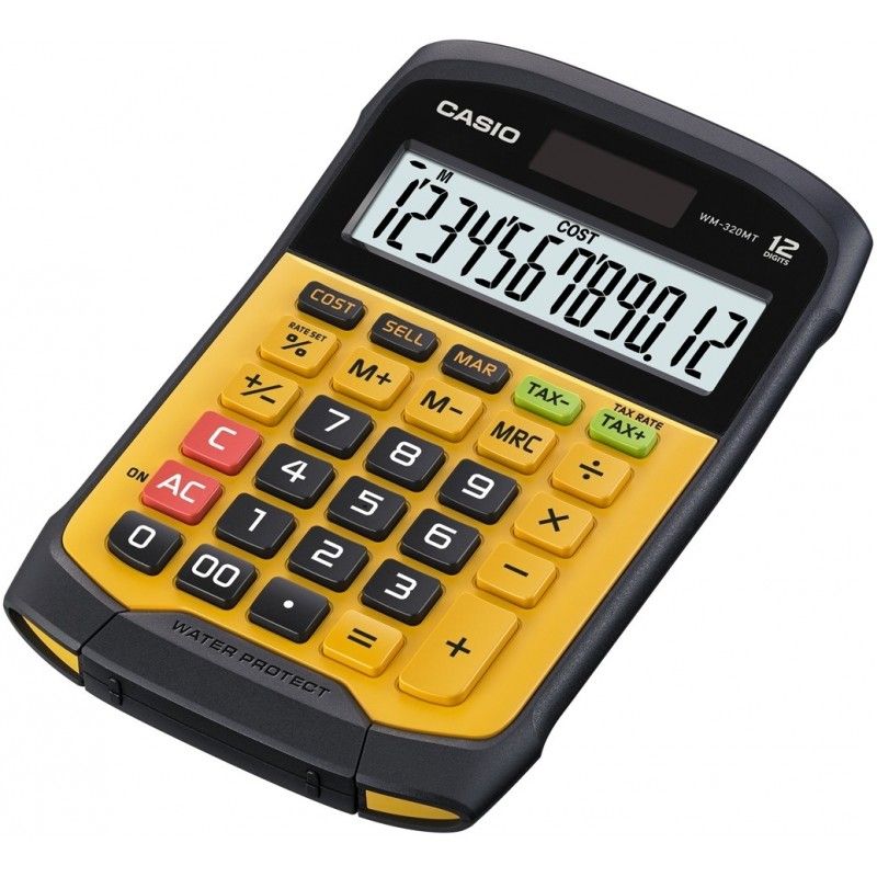 CASIO Calculatrice mini bureau étanche eau et poussiere 12 chiffres WM-320MT