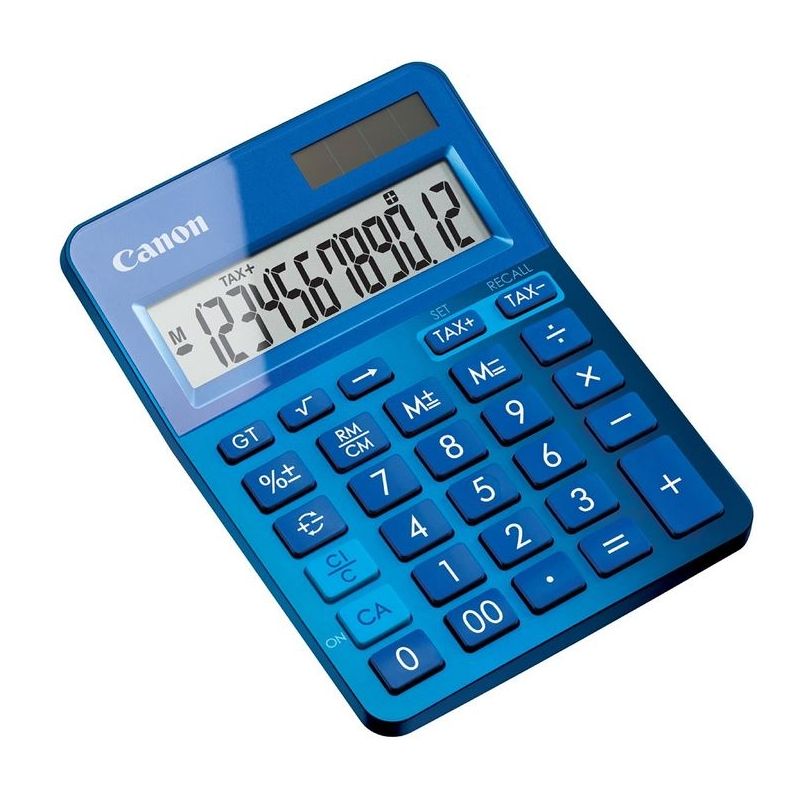CANON Calculatrice de bureau 12 chiffres LS-123K Bleue