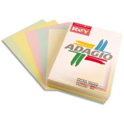 INAPA Ramette 50 feuilles x 5 teintes papier couleur pastel & vive ADAGIO assortis pastel&vifs A3 80g