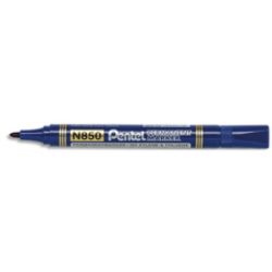 PENTEL Marqueur permanent N850 Pointe ogive, encre indélébile à base alcool. Bleu