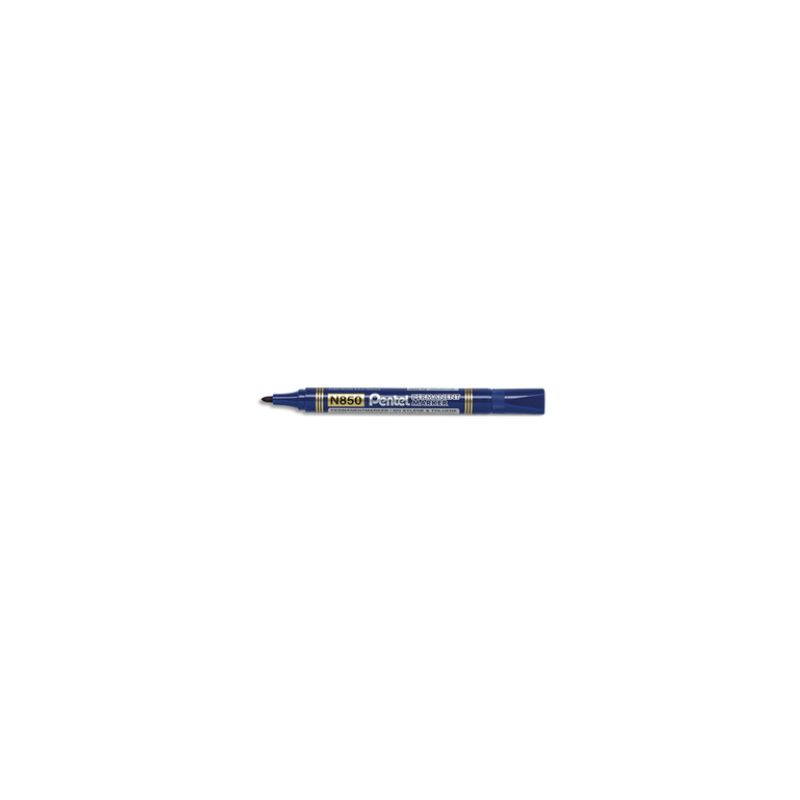 PENTEL Marqueur permanent N850 Pointe ogive, encre indélébile à base alcool. Bleu