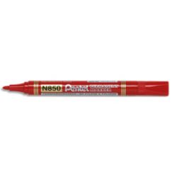 PENTEL Marqueur permanent N850 Pointe ogive, encre indélébile à base alcool. Rouge