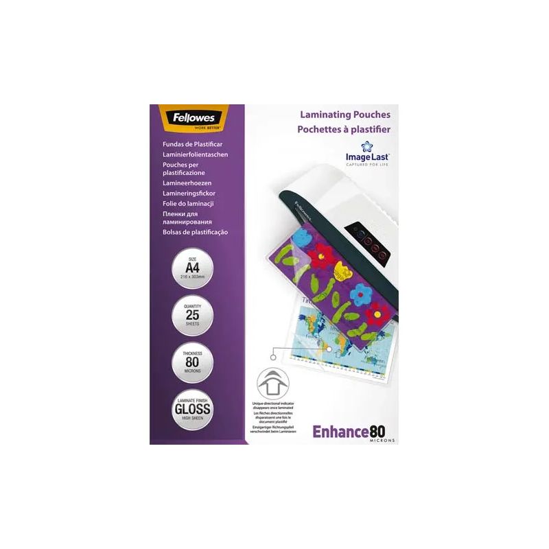 FEL B/25 POCHETTES DE PLAS A4 80micr 53962