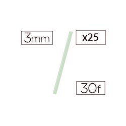 EXACOMPTA Boîte de 25 baguettes à relier manuelle SERODO 3mm incolore