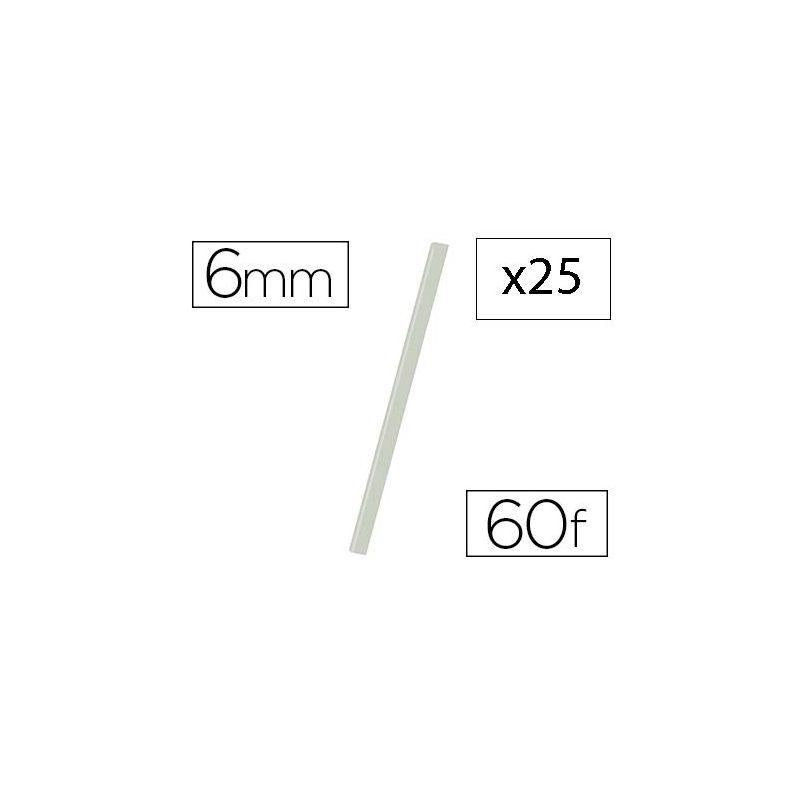 EXACOMPTA Boîte de 25 baguettes à relier manuelles SERODO 6mm incolore