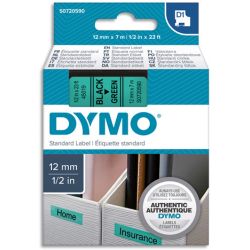 DYMO Ruban D1 Noir/vert 12MMX7M pour 1000/1000+/2000/3500/4500/5000/5520