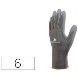 Gant tricot deltaplus polyester paume enduite polyuréthane jauge 13 taille 6 paire.