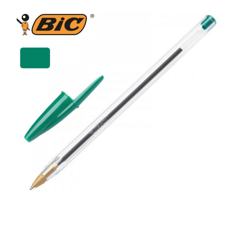 BIC CRISTAL Stylo à bille pointe moyenne encre Verte