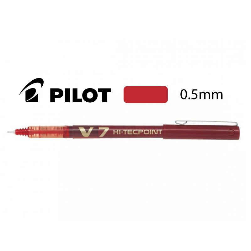 PILOT V7 Stylo Roller pointe tubulaire Encre liquide Rouge