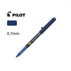 PILOT V-BALL Stylo Roller pointe métal 0,7 mm encre liquide Bleue