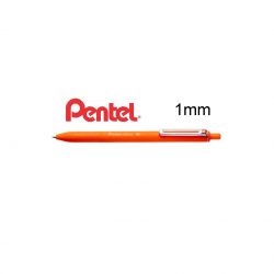PENTEL Stylo bille iZee rétractable Pointe 1 mm Encre rechargeable Orange